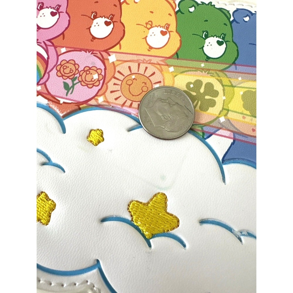 NEW Loungefly Care Bears Stare Rainbow Zip Around Wallet *flaw - Picture 8 of 9